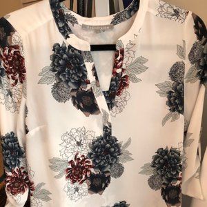 Daniel Rainn Koda Split Neck XS Long Sleeve Blouse Stichfix